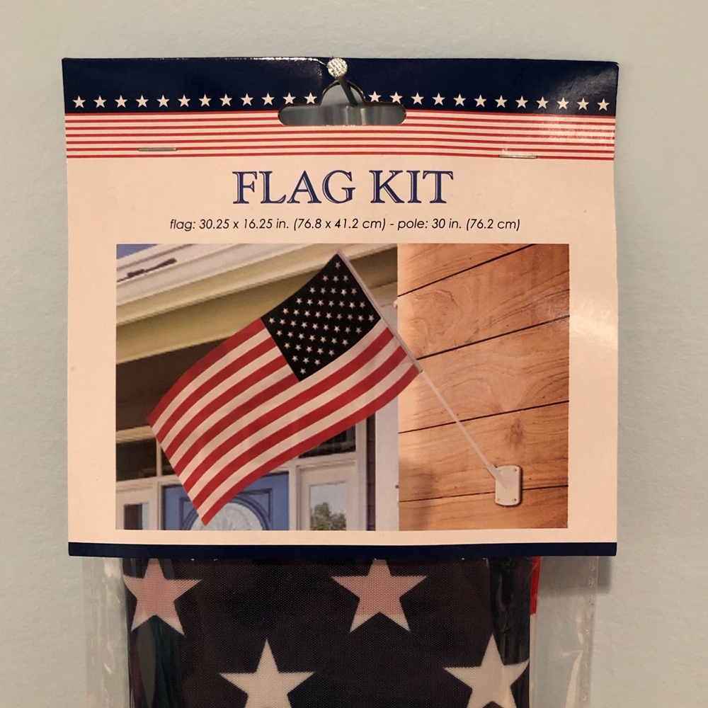 5/$25 American Flag kit. Hardware for hanging included